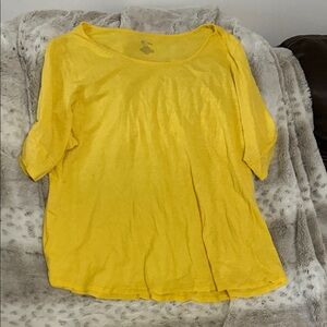 Women's Bright Yellow Short Sleeve Scoop Neck Tee